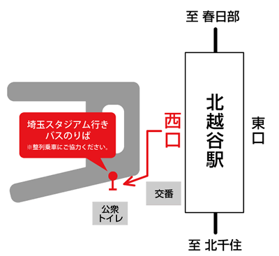 北越谷駅西口 埼玉スタジアム02 路線バス 東武バスon Line